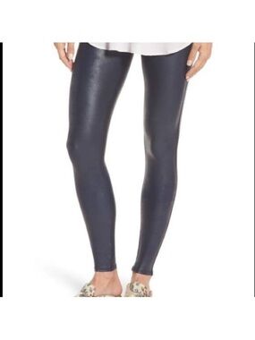 Mexx Metallic Navy Faux Leather Leggings